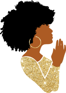 prayer gold glitter afro 4.paperflodesign