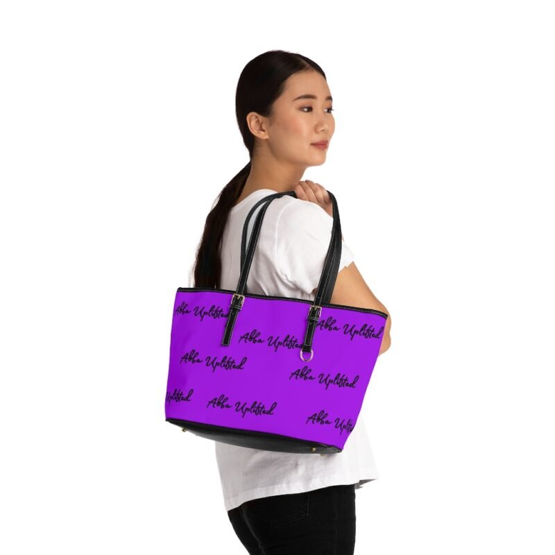 Purple Leather Shoulder Bag - Image 4