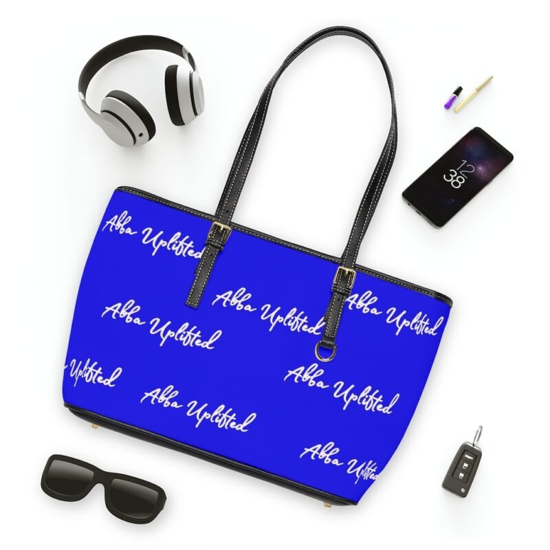 Royal blue  Leather Shoulder Bag - Image 3